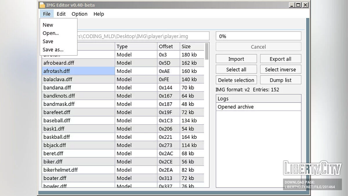 IMG Editor for All Games (by Grinch_ ) / GTA San Andreas