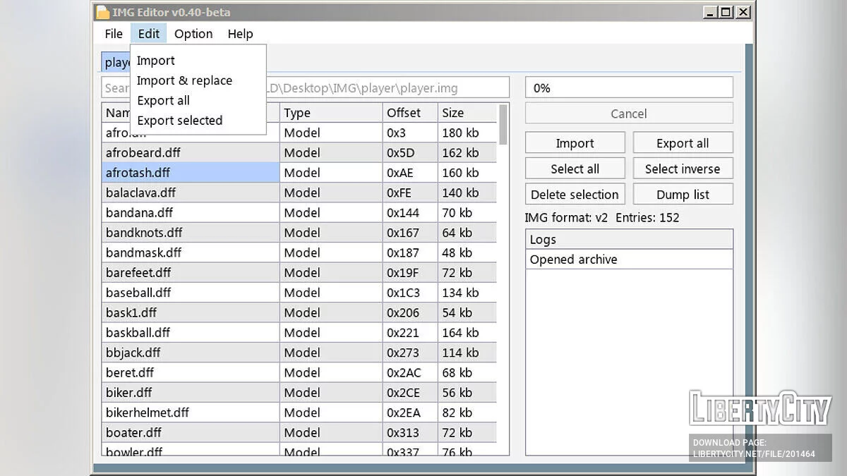 IMG Editor for All Games (by Grinch_ ) / GTA San Andreas