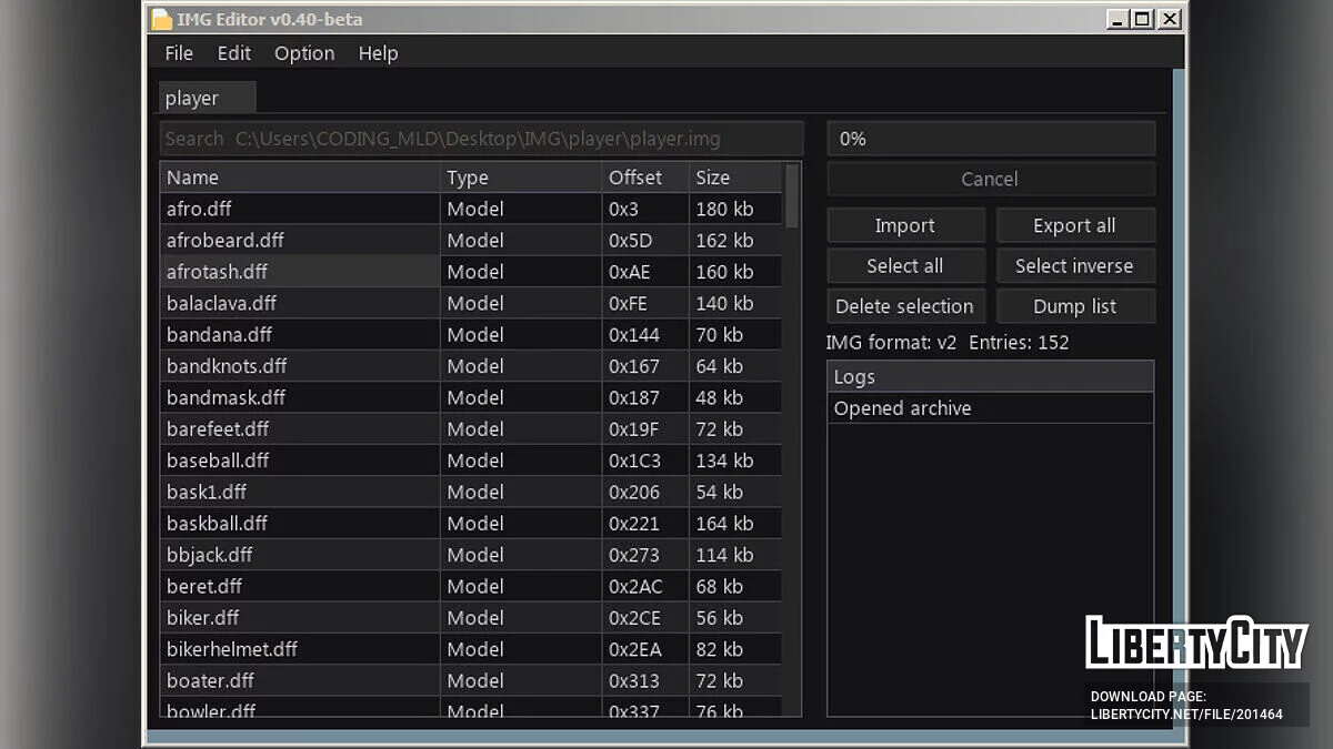 IMG Editor for All Games (by Grinch_ ) / GTA San Andreas