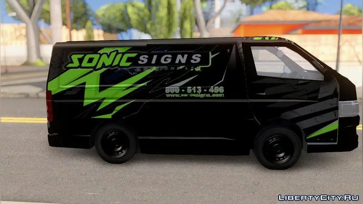 Toyota Hiace Sonic Signs & Excel Cargo Van / GTA San Andreas