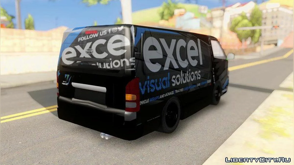 Toyota Hiace Sonic Signs & Excel Cargo Van / GTA San Andreas