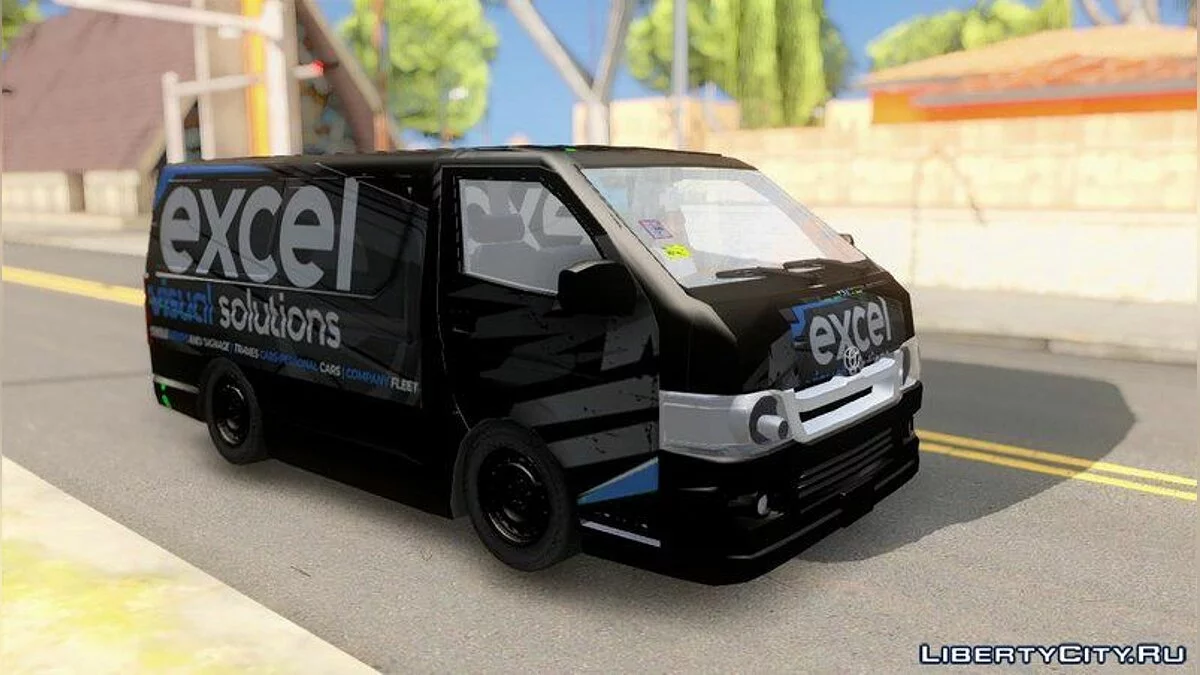 Toyota Hiace Sonic Signs & Excel Cargo Van / GTA San Andreas