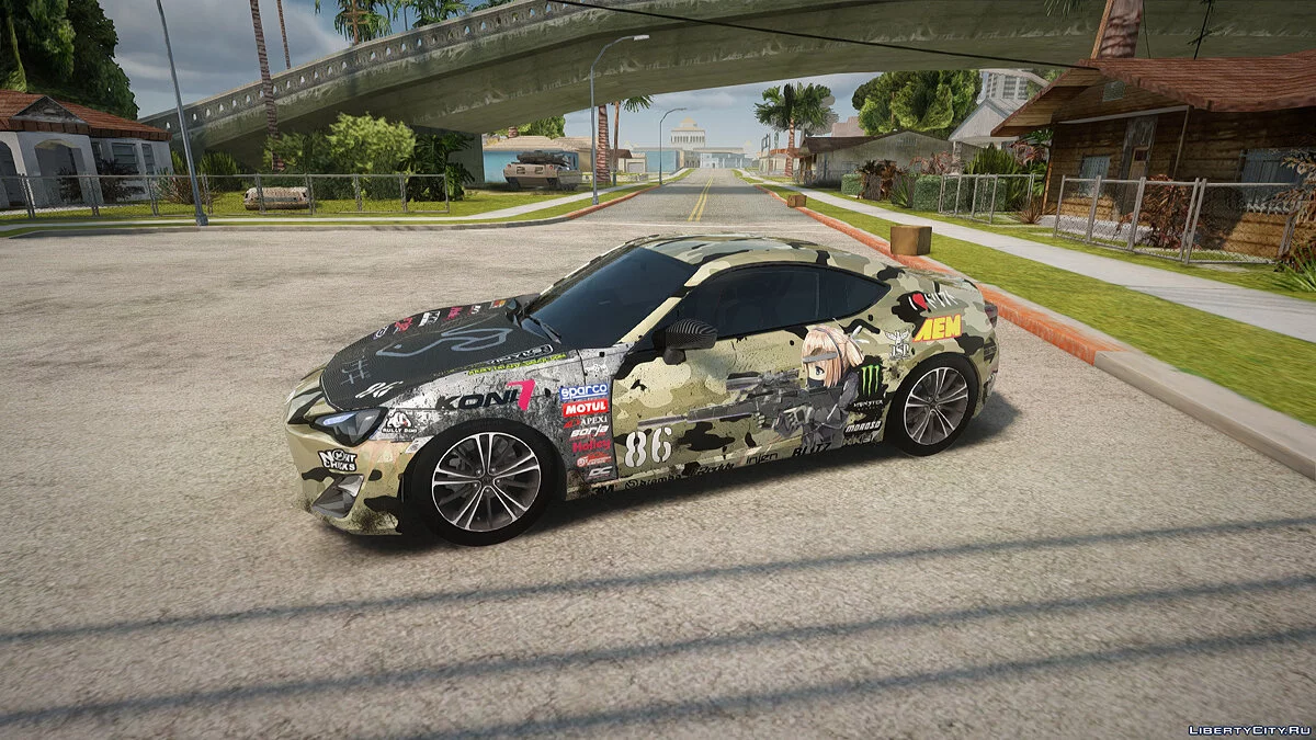 Toyota GT86 (ZN6) 2012 PJ + 3 фарби / GTA San Andreas