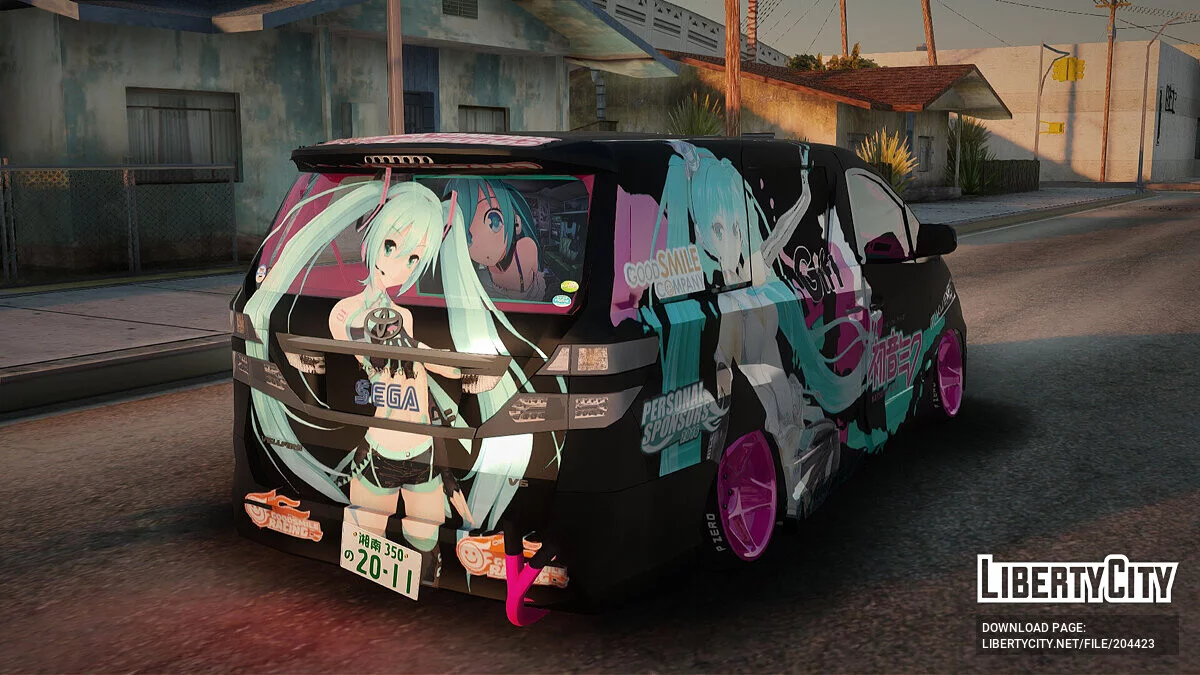 丰田 Vellfire Miku Pocky 排气管最终版 / GTA San Andreas