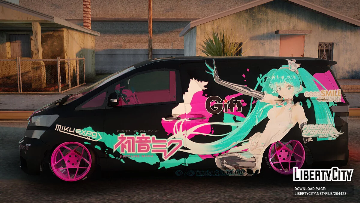 丰田 Vellfire Miku Pocky 排气管最终版 / GTA San Andreas