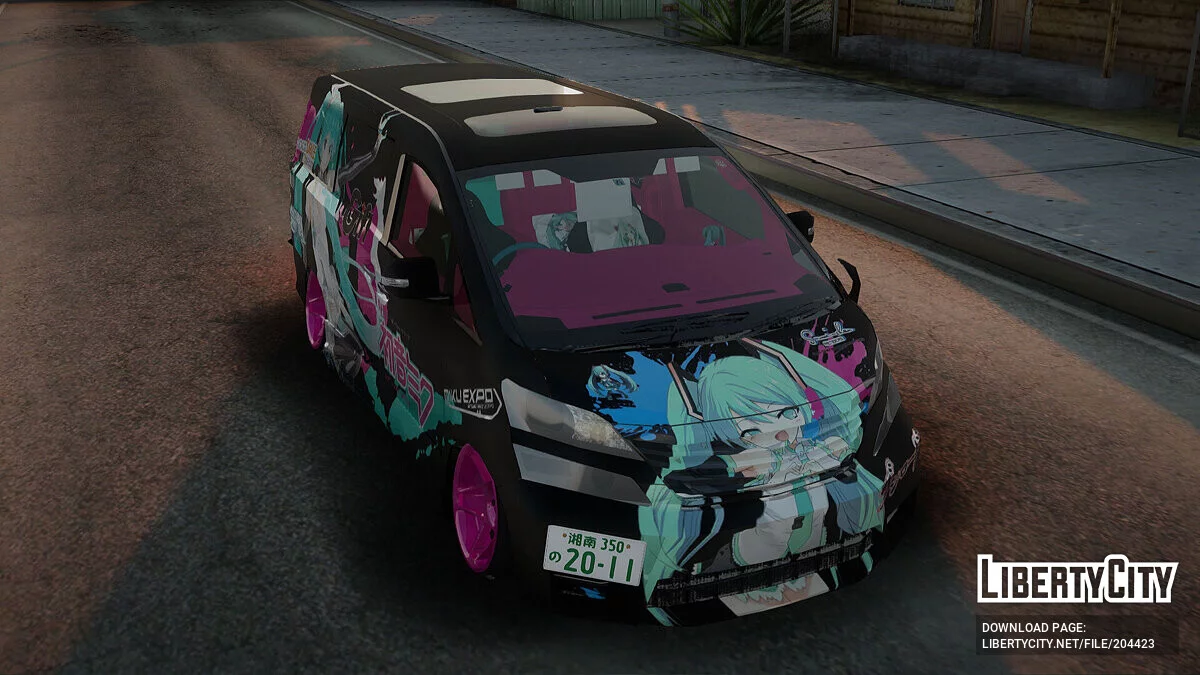 丰田 Vellfire Miku Pocky 排气管最终版 / GTA San Andreas