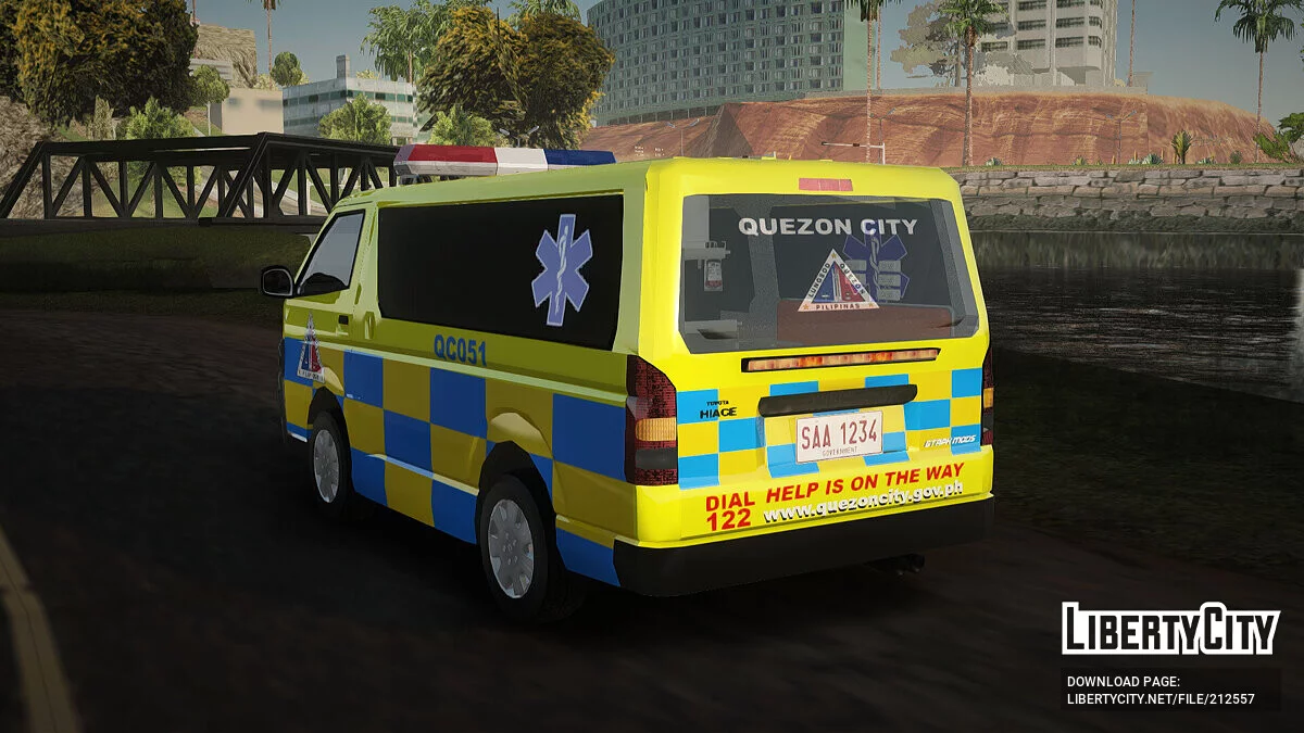 Toyota Hiace Quezon City Ambulance / GTA San Andreas