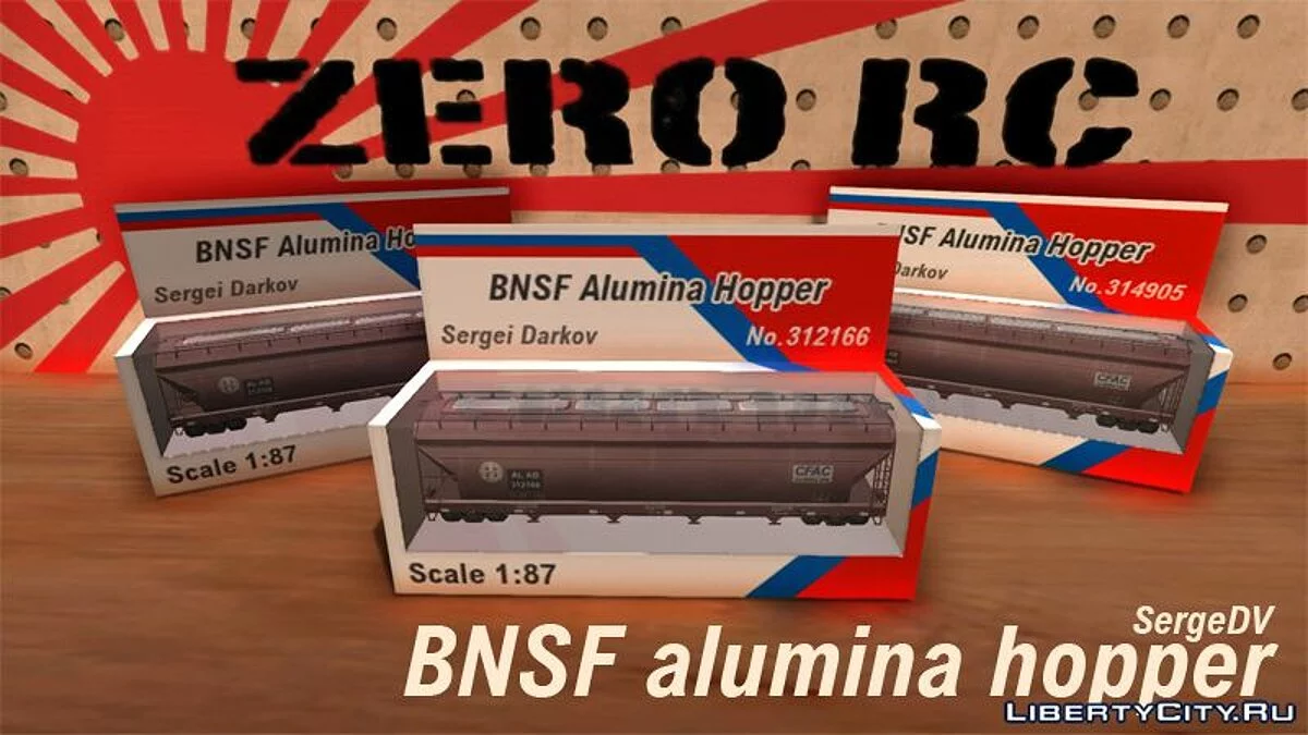Вагон-хоппер для оксиду алюмінію BNSF / GTA San Andreas