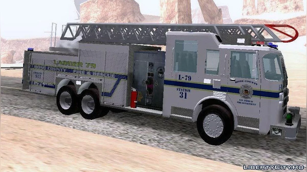 Pierce Puc Aerials. Bomberos y Rescate de Bone County / GTA San Andreas
