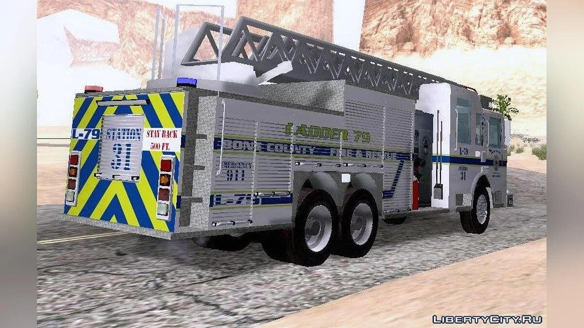 Pierce Puc Aerials. Bomberos y Rescate de Bone County / GTA San Andreas