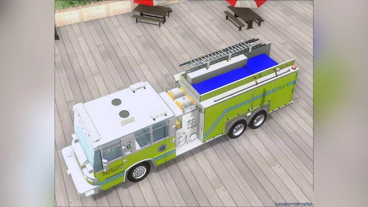 Pierce Quantum Miami Dade Fire Department Tanker 6 / GTA San Andreas