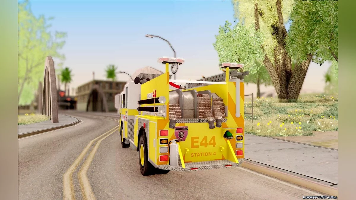 Seagrave Marauder II BCFD Moteur 44 Jaune / GTA San Andreas