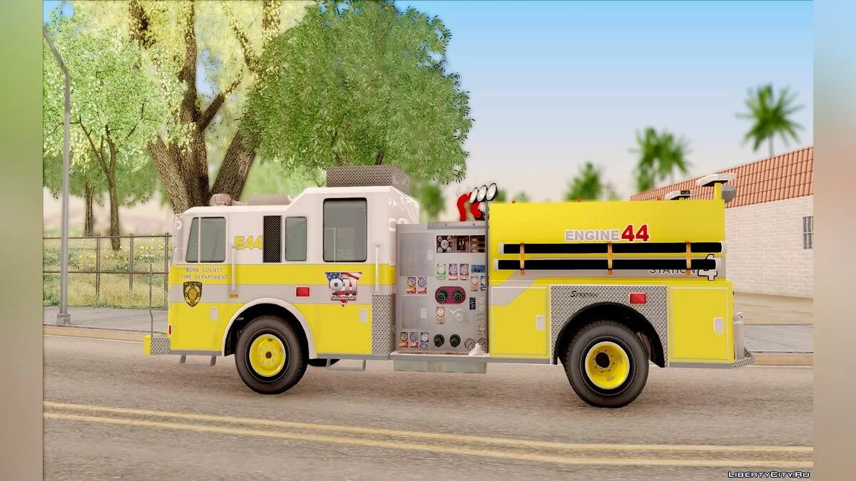 Seagrave Marauder II BCFD Moteur 44 Jaune / GTA San Andreas