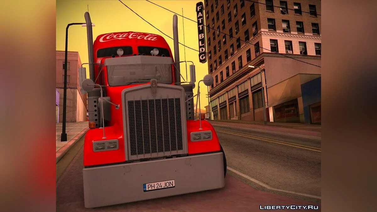 Грузовик Кока-Кола Kenworth W900 + Новорічні трейлери / GTA San Andreas