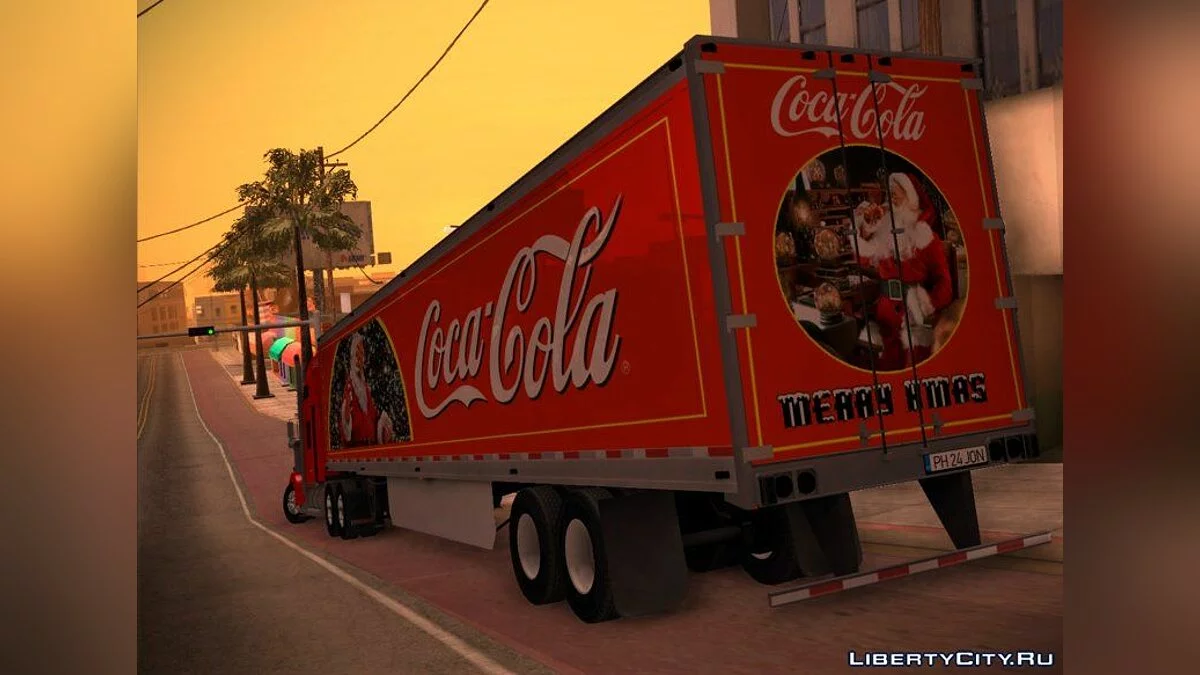Грузовик Кока-Кола Kenworth W900 + Новорічні трейлери / GTA San Andreas