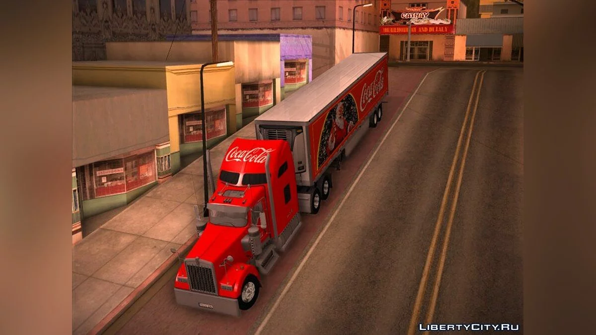 Грузовик Кока-Кола Kenworth W900 + Новорічні трейлери / GTA San Andreas