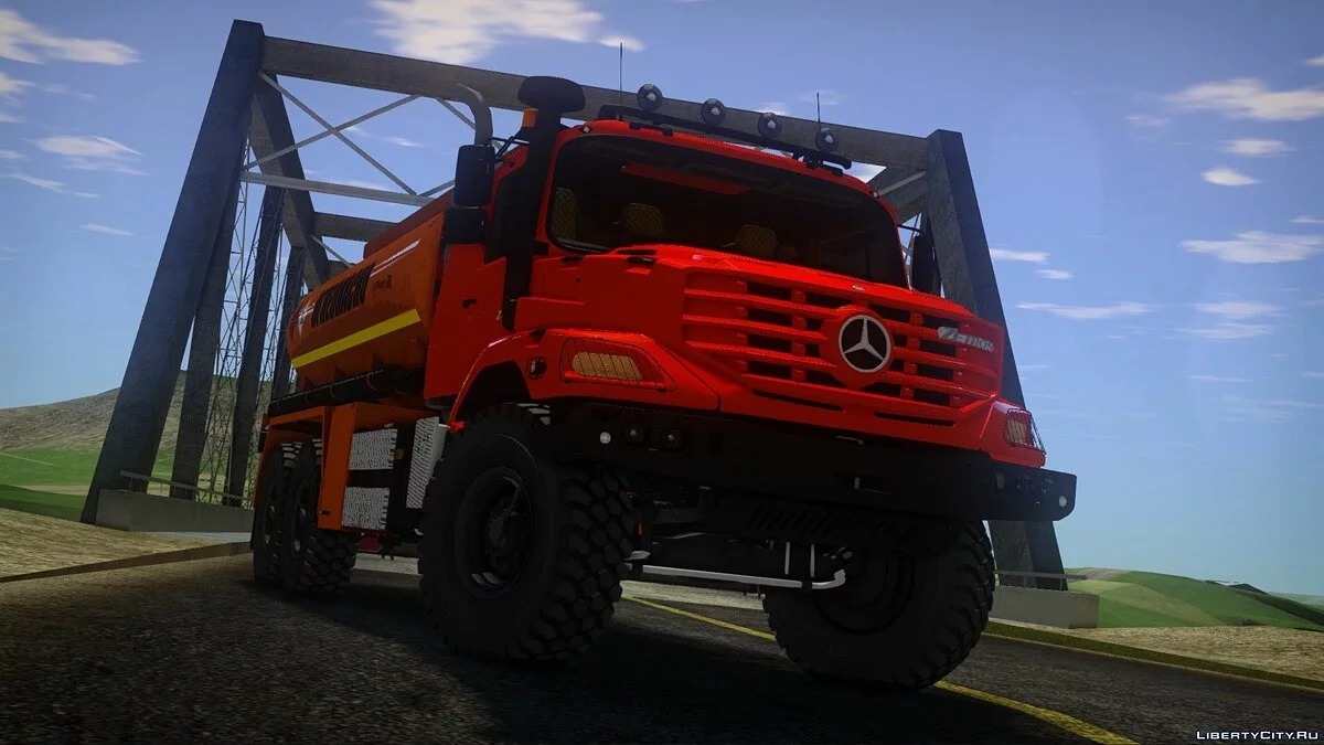 Mercedes-Benz Zetros 2733 Fuel Tanker with Trailer / GTA San Andreas