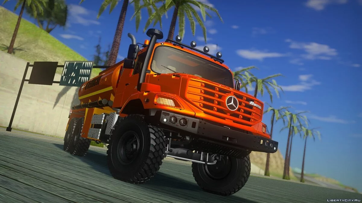 Mercedes-Benz Zetros 2733 Fuel Tanker with Trailer / GTA San Andreas