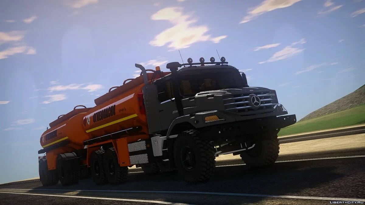 Mercedes-Benz Zetros 2733 Fuel Tanker with Trailer / GTA San Andreas