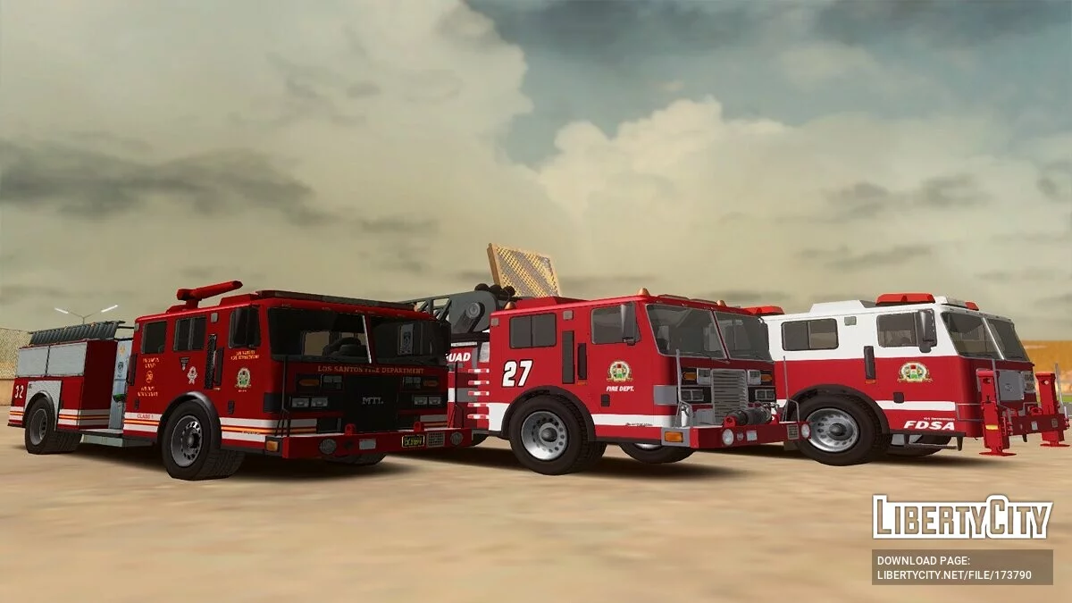 GTA 5 MTL Firetruck LX / GTA San Andreas