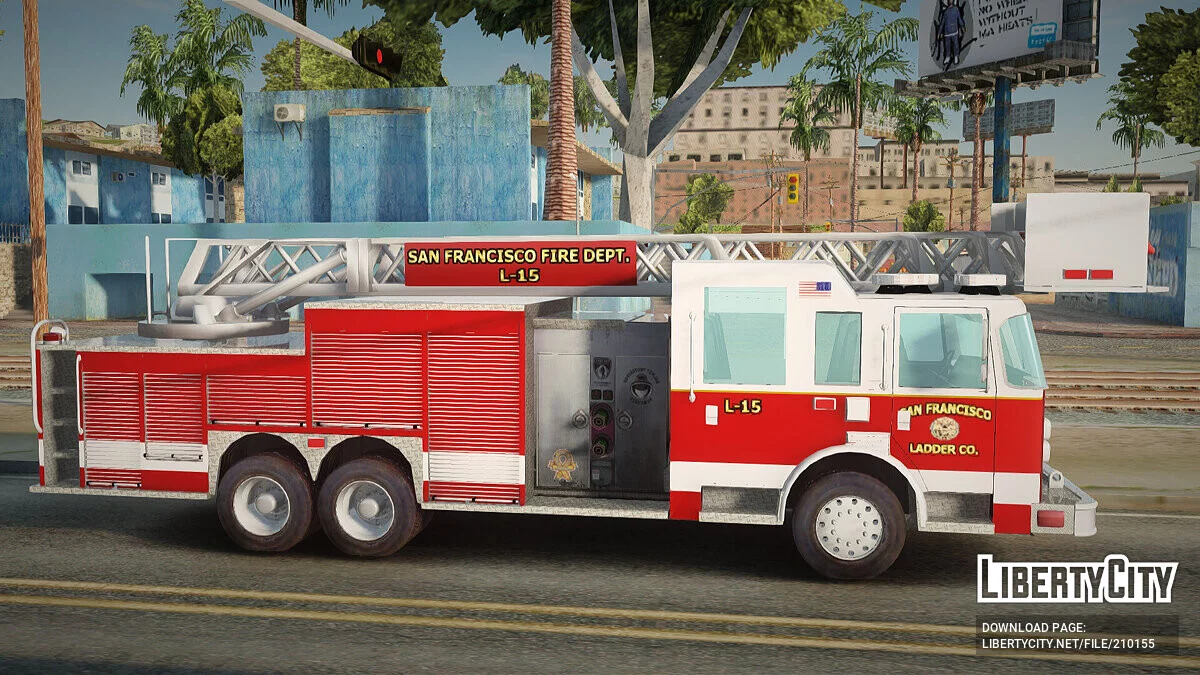 Plataforma Aérea Pierce. Escada SFFD 15 / GTA San Andreas