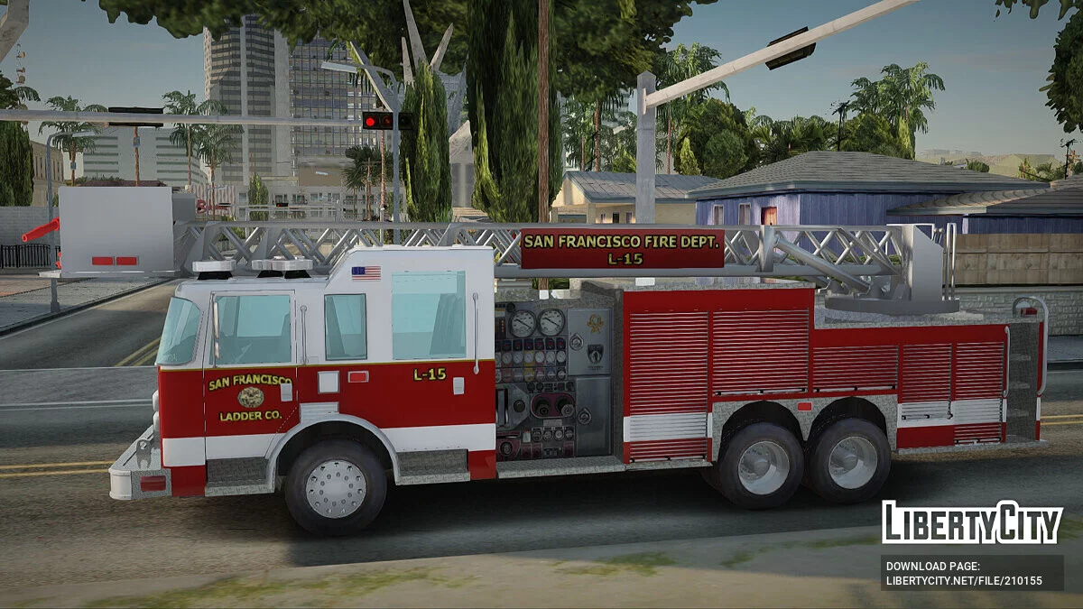Plataforma Aérea Pierce. Escada SFFD 15 / GTA San Andreas