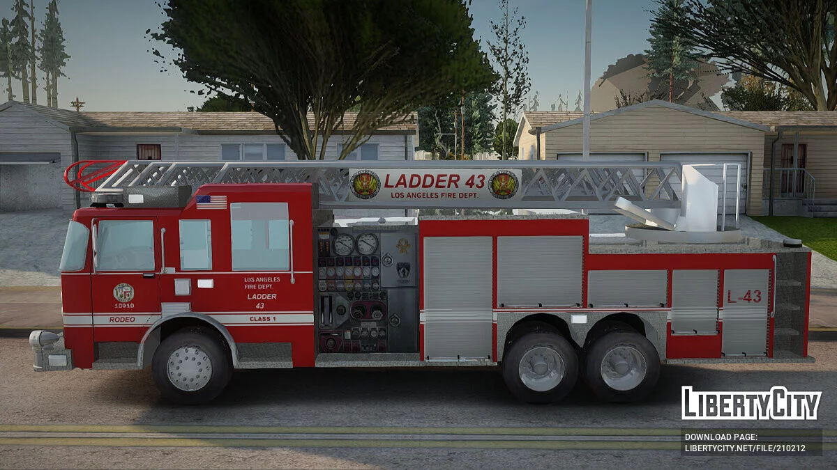 Pierce Arrow LAFD Ladder 43 / GTA San Andreas
