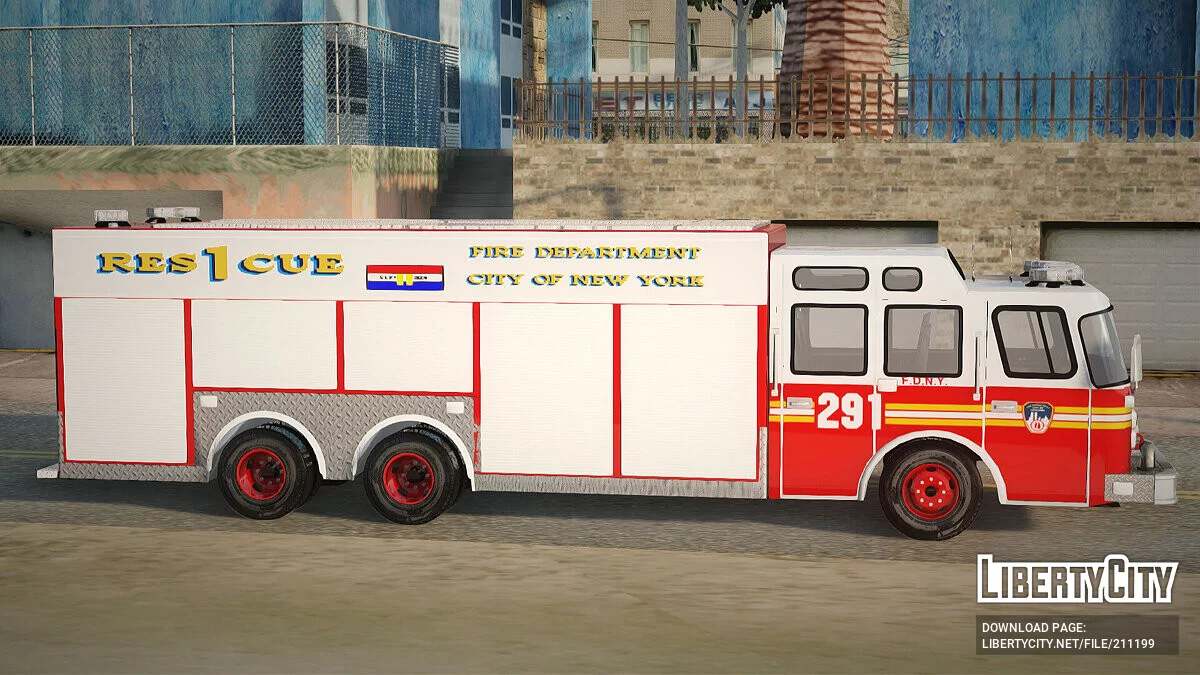 E-One F.D.N.Y Fire Rescue 1 / GTA San Andreas