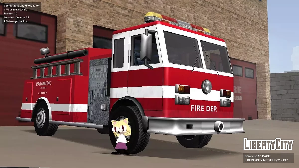 新型 Low Poly 消防车 / GTA San Andreas