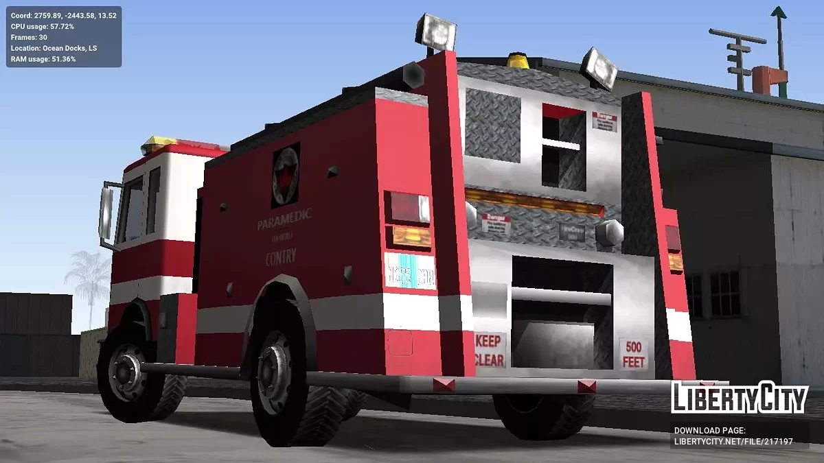 新型 Low Poly 消防车 / GTA San Andreas