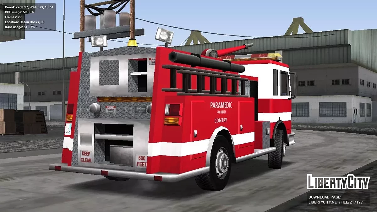 新型 Low Poly 消防车 / GTA San Andreas