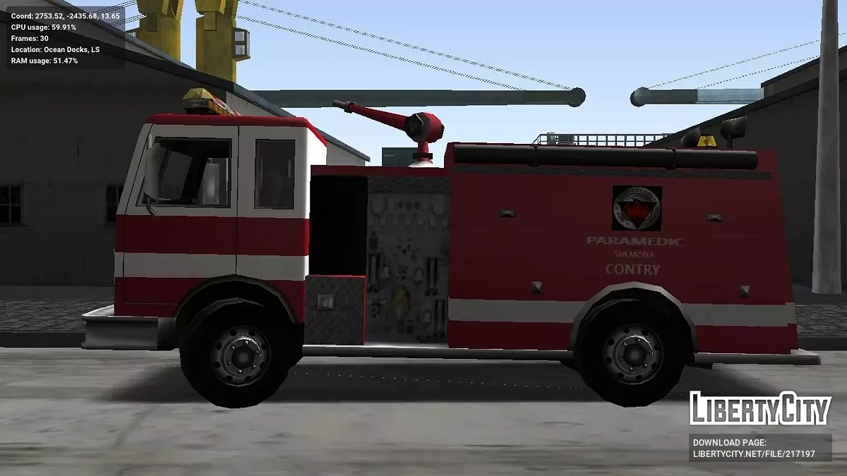 新型 Low Poly 消防车 / GTA San Andreas