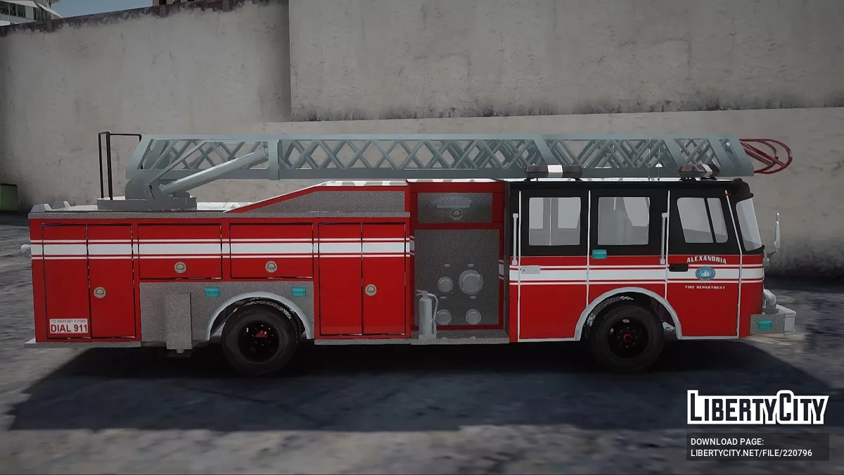 E-One Metro 100 Quint Alexandria Fire Departament / GTA San Andreas