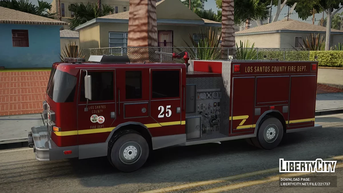 Firetruck Los-Santos County Fire Department / GTA San Andreas