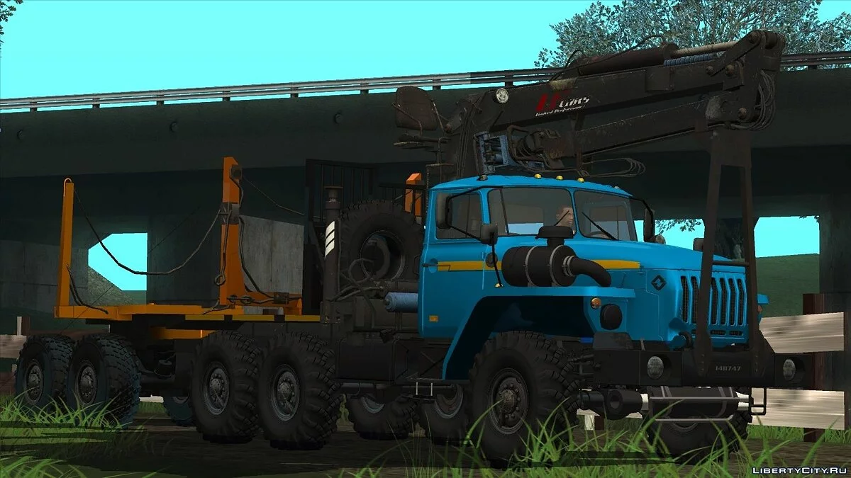 URAL-4320 شاحنة نقل الأخشاب ومقطورة / جي تي إيه سان أندرياس