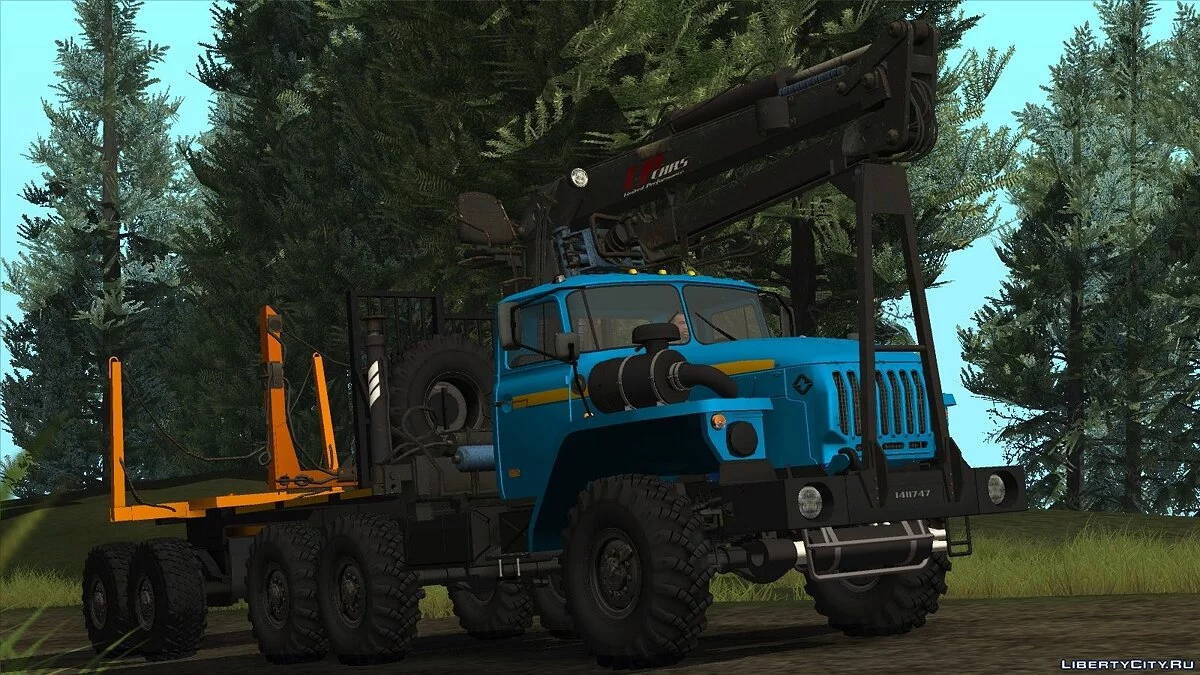 URAL-4320 شاحنة نقل الأخشاب ومقطورة / جي تي إيه سان أندرياس