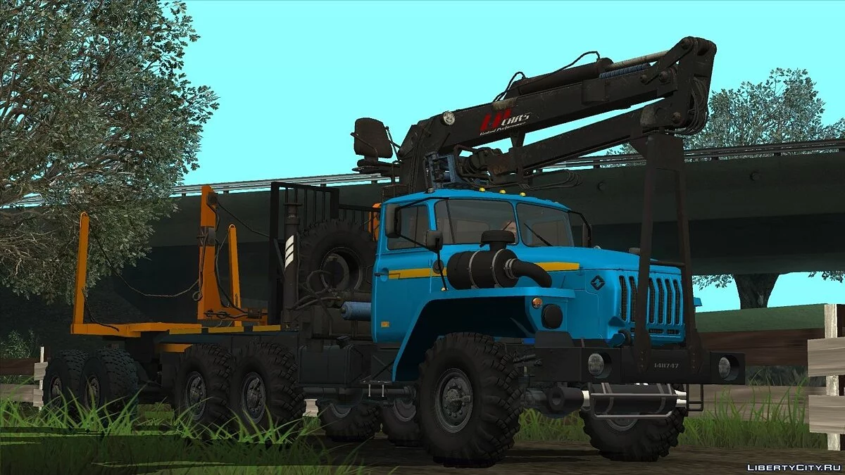 URAL-4320 شاحنة نقل الأخشاب ومقطورة / جي تي إيه سان أندرياس