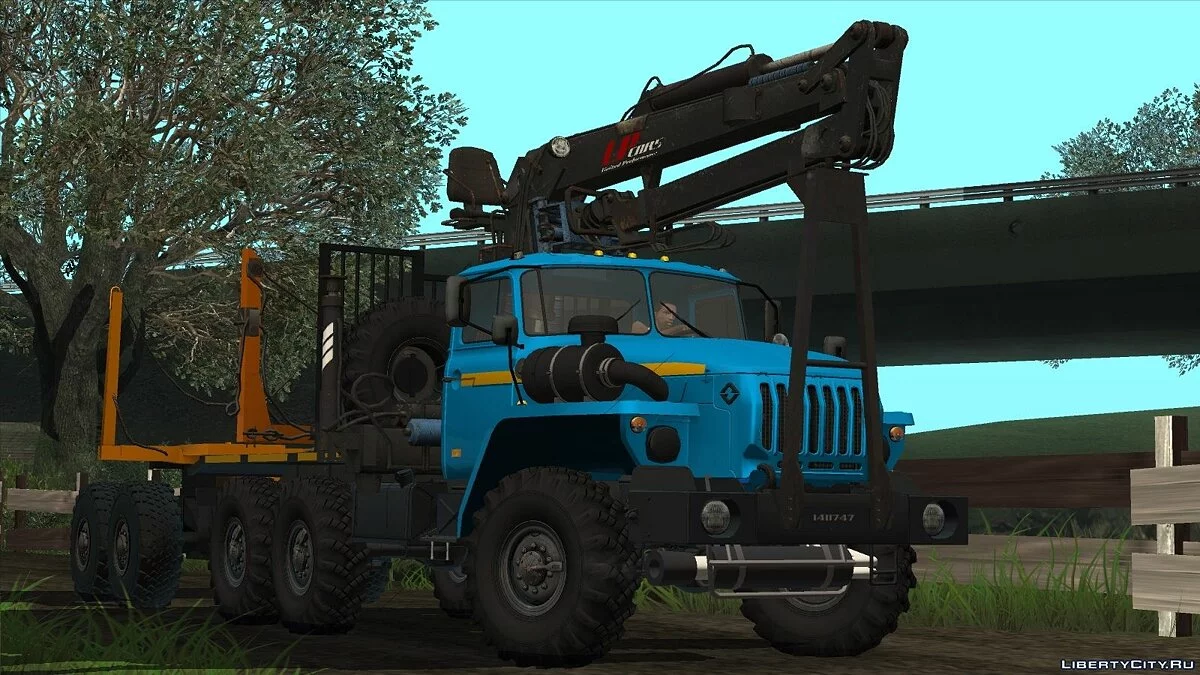 URAL-4320 شاحنة نقل الأخشاب ومقطورة / جي تي إيه سان أندرياس