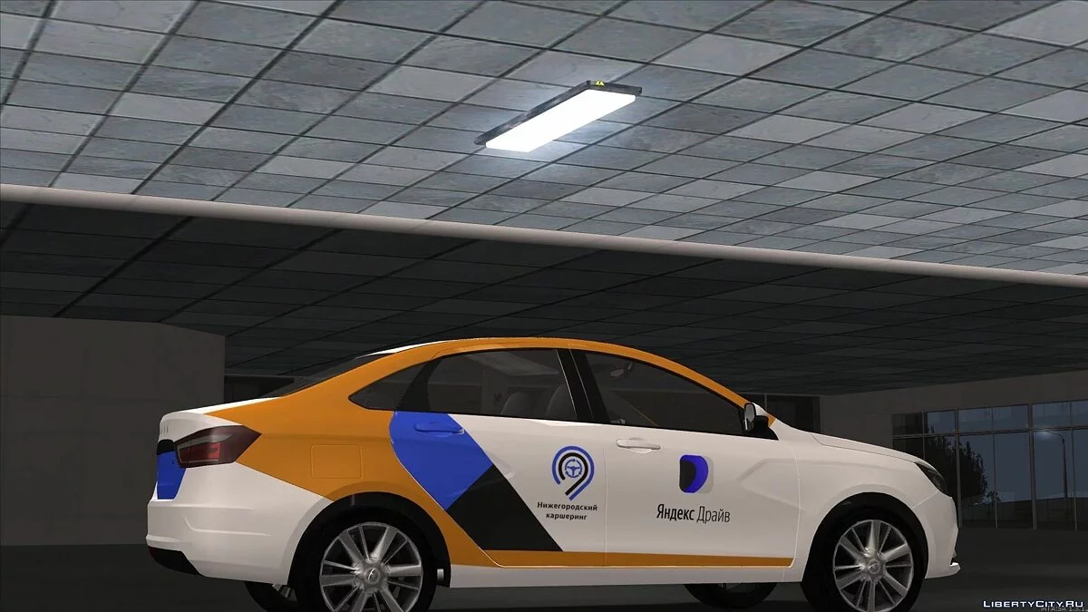 Lada Vesta im Design des Carsharing «Yandex Drive» / GTA San Andreas