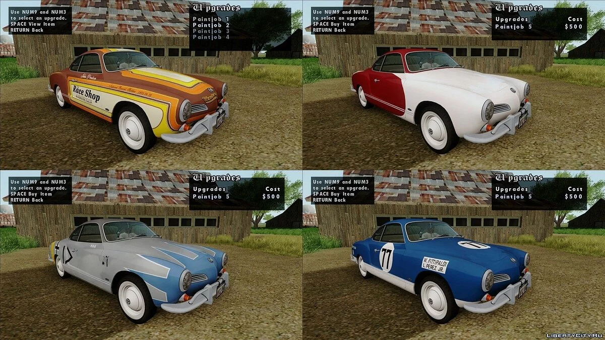 Volkswagen Karmann-Ghia Coupe (Typ 14) 1967 1.1 / GTA San Andreas
