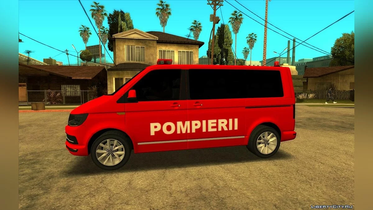 Volkswagen Transporter T6 Пожежники / GTA San Andreas