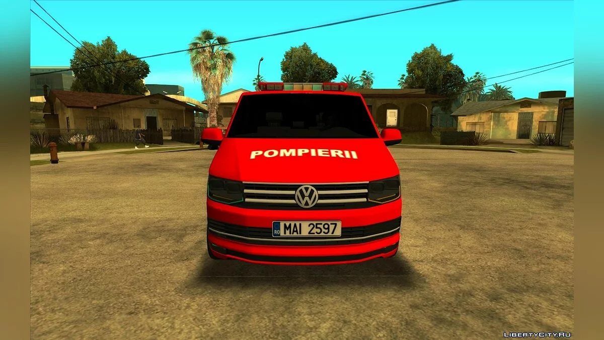 Volkswagen Transporter T6 Пожежники / GTA San Andreas