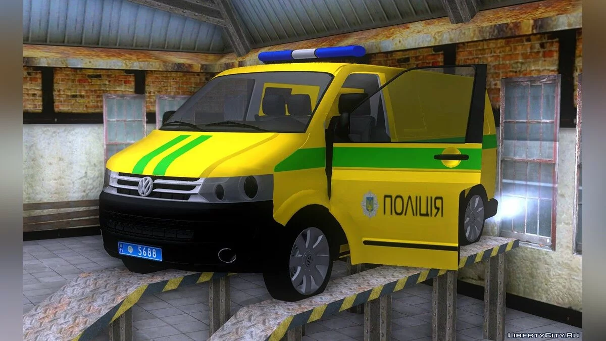 Volkswagen Transporter T5 Policía (Recaudación) de Ucrania / GTA San Andreas