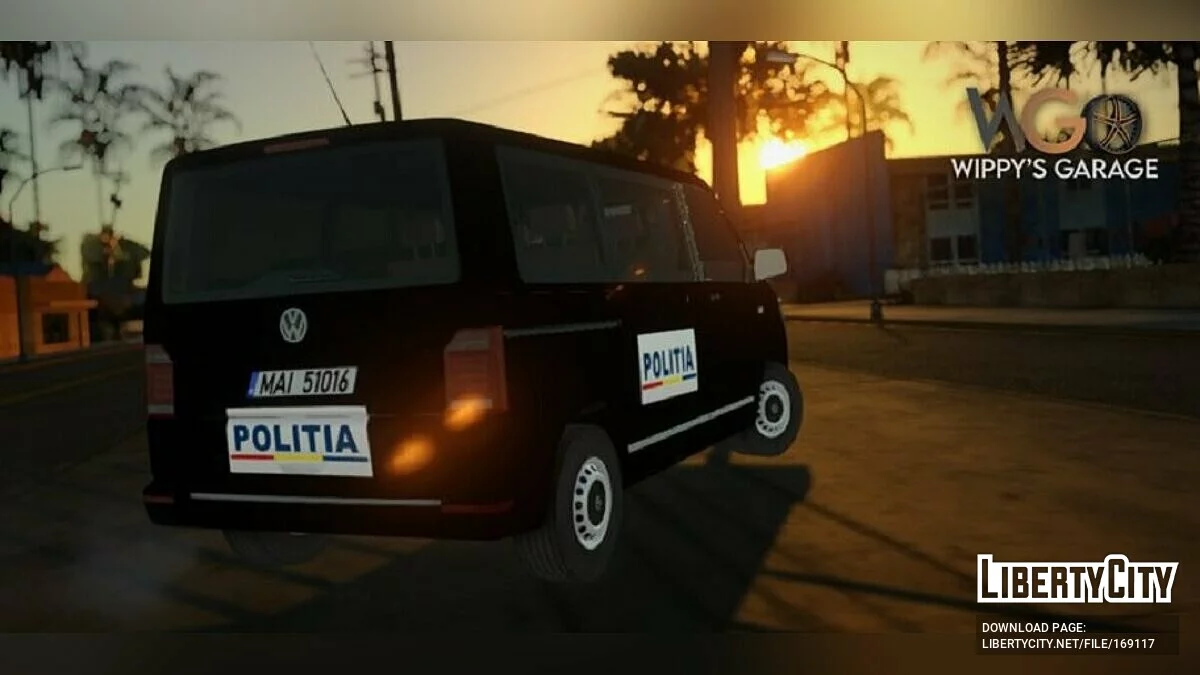 2018 Volkswagen Transporter Mk6 - Politia Romana / GTA San Andreas