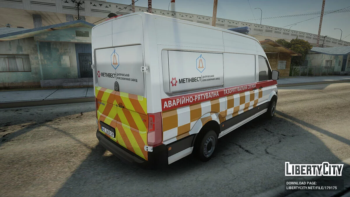 Volkswagen Crafter газоспасательной службы «Метінвест» / GTA San Andreas