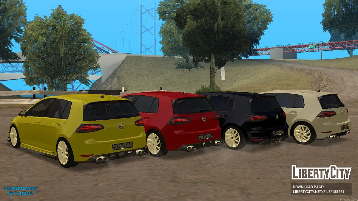 Volkswagen Golf VII + Tuning + CCD / GTA San Andreas