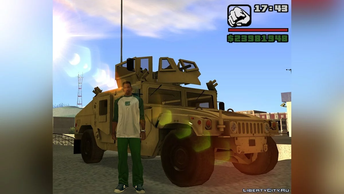 PR BF2: US Army UpArmored Humvee Equipped with MK19 / GTA San Andreas
