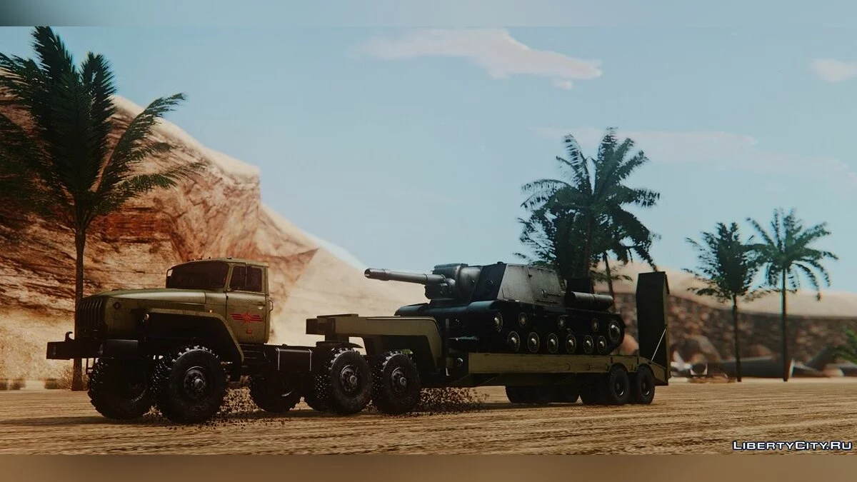 УРАЛ 4320 та Трал з ІСУ-152 / GTA San Andreas