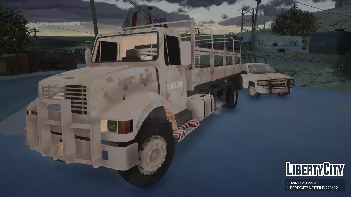 Caminhão Internacional Exército Mexicano Deserto / GTA San Andreas