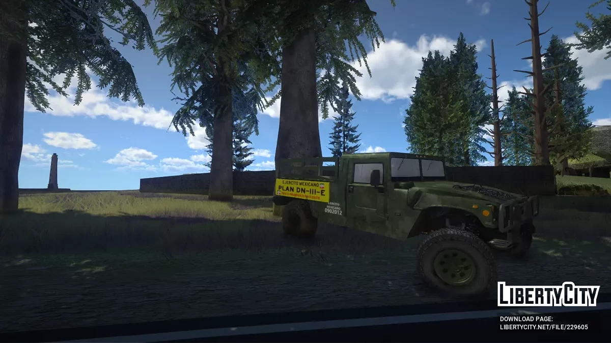 Transporte Humvee do Exército Mexicano na Floresta / GTA San Andreas
